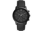 Fossil Neutra Chrono FS5503 Horloge - Leer - Zwart - 44 mm, Verzenden, Zo goed als nieuw