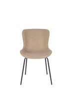Eetkamerstoel - Adele - Taupe - Rib - House of Rebels, Huis en Inrichting, Stoelen, Verzenden, Nieuw