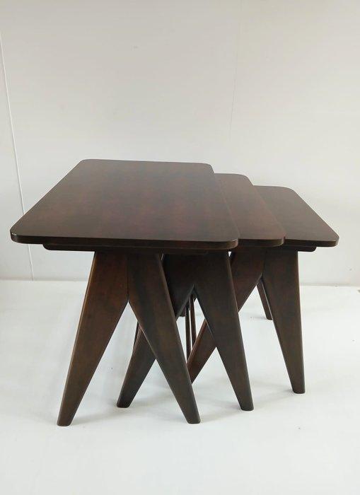 Set bijzettafels - Palissander - Drie bijzettafeltjes, Antiek en Kunst, Kunst | Designobjecten