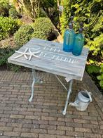 Brocante tuintafeltje Table de Jardin, Tuin en Terras, Ophalen, Zo goed als nieuw, Rechthoekig, Metaal