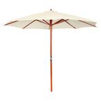 vidaXL Parasol 300x258 cm zandwit, Tuin en Terras, Verzenden, Nieuw, 3 tot 4 meter