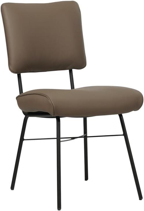 Bruine leren industriële design eetkamerstoel - Toledo Leer, Huis en Inrichting, Stoelen, Eén, Overige kleuren, Nieuw, Leer, Ophalen of Verzenden