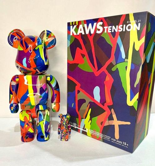 Kaws (1974) - No Reserve Kaws Tension Be@rbrick 400% & 100%, Antiek en Kunst, Kunst | Schilderijen | Modern