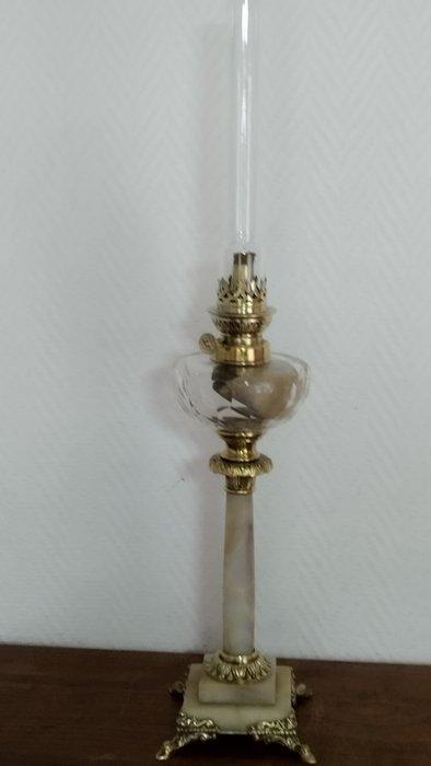 Empire - Lamp - luxe - Carrara marmer - Oude olielamp, Antiek en Kunst, Curiosa en Brocante