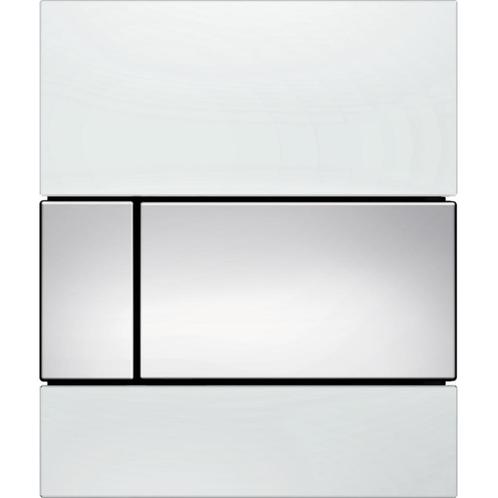 Urinoir Bedieningsplaat TECE Square Glas Wit 10,4x12,4 cm, Doe-het-zelf en Verbouw, Sanitair, Overige typen, Nieuw, Chroom, Ophalen of Verzenden