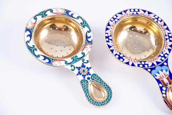 916 Hallmark - Vergiet - Zilver, Emaille, Antiek en Kunst, Antiek | Goud en Zilver