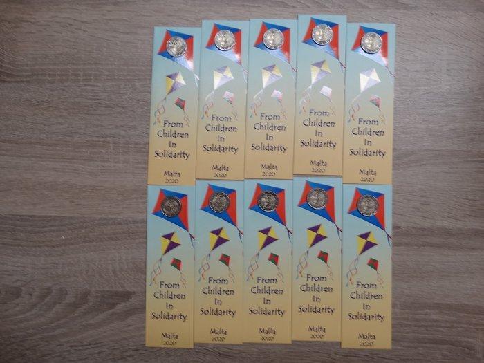 Malta. 2 Euro 2020 From Children in Solidarity Games (10, Postzegels en Munten, Munten | Europa | Euromunten