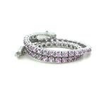 Armband - 14 karaat Witgoud - 3.98ct. tw. Saffier, Nieuw