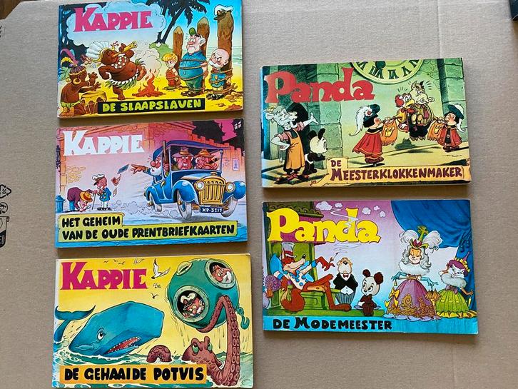 Marten Toonder - 2X Panda en 3X Kappie - in zeer goede staat, Verzamelen, Stripfiguren, Boek of Spel, Gebruikt, Olivier B, Bommel en Tom Poes