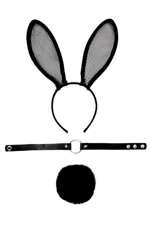 Haarband Set Bunny Zwart Gaas Konijn Oren Staart Choker Diad, Kleding | Dames, Carnavalskleding en Feestkleding, Accessoires, Nieuw
