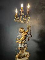 Tafellamp - Hout, Brons, IJzer, Messing