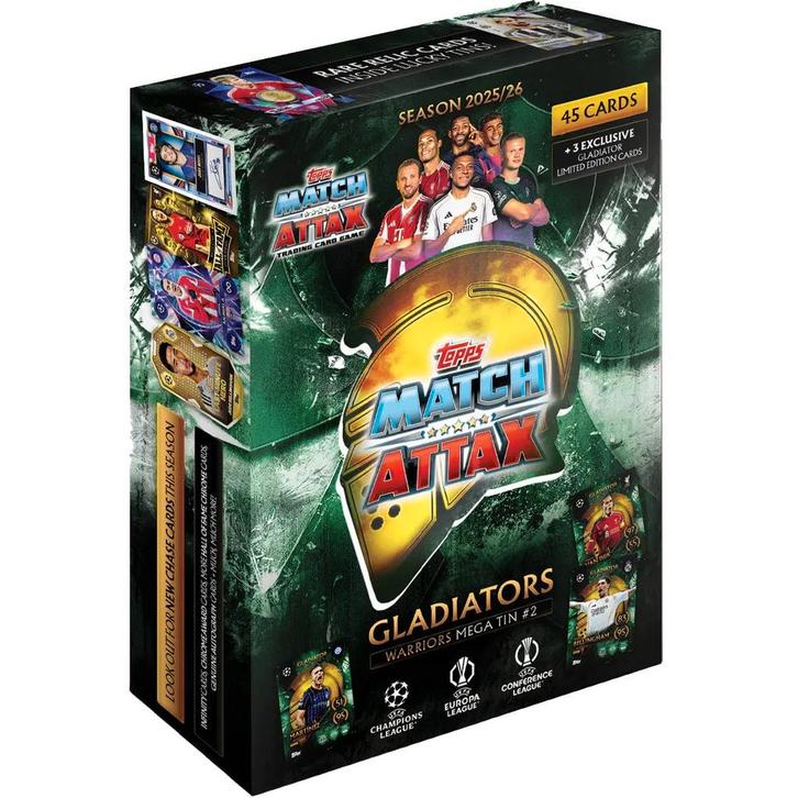 Topps Match Attax UCL 2025/2026 MEGA Tin, Hobby en Vrije tijd, Verzamelkaartspellen | Overige, Nieuw, Verzenden