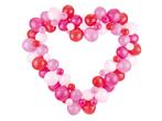Ballon Decoratie Set Met Hart Frame Roze/Rood, Hobby en Vrije tijd, Feestartikelen, Ophalen of Verzenden, Nieuw