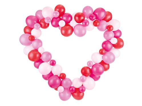 Ballon Decoratie Set Met Hart Frame Roze/Rood, Hobby en Vrije tijd, Feestartikelen, Nieuw, Ophalen of Verzenden