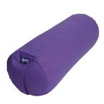 Yoga Bolster Paars Rond Katoen - Effen - 59 x 21,5 cm, Sport en Fitness, Overige Sport en Fitness, Verzenden, Nieuw