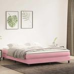 vidaXL Boxspringbed zonder matras 180x220 cm fluweel roze, Verzenden, Nieuw, Stof