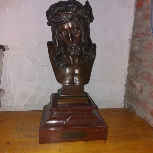 E. Marioton (1857 - 1933) - Buste, Jesus Christ - Ecce Homo, Antiek en Kunst, Kunst | Niet-Westerse kunst