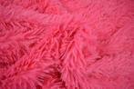 Fuchsia langharig bont stof  - Rol van 10 meter, 120 cm of meer, Ophalen of Verzenden, Roze, Polyester
