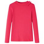 vidaXL Kindershirt met lange mouwen 104 felroze, Verzenden, Nieuw