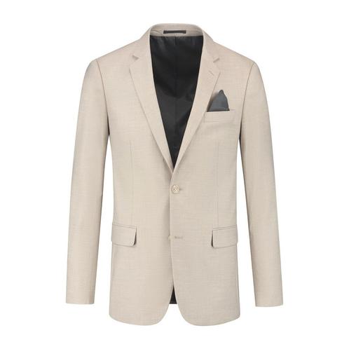 GENTS - Colbert linnenlook zand - 102, Kleding | Heren, Kostuums en Colberts, Verzenden