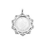 Zilveren hanger van 10 gulden munt Juliana 1970, Ophalen of Verzenden, Gebruikt, Zilver, Overige merken