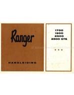 1972 RANGER 1700 | 1900 | 2500 | 2500 GTS INSTRUCTIEBOEKJE