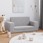 vidaXL Kinderslaapbank 2-zits zacht pluche lichtgrijs, Kinderen en Baby's, Verzenden, Nieuw