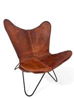 Fauteuil - Vlinderstoel - Leder, Metaal - Vlinderstoel