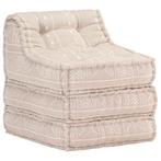 vidaXL Poef modulair stof beige