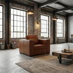 Leren fauteuil Fine - Granada Savannah (cognac) - Poten, Huis en Inrichting, Fauteuils, Nieuw, Ophalen of Verzenden, 100 tot 125 cm