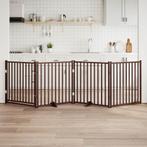 vidaXL Hondenhek inklapbaar 4panelen 320cm massief vurenhout, Dieren en Toebehoren, Verzenden, Nieuw