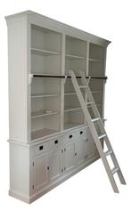 Boekenkast wit met trap Kesteren 260 x240cm, Huis en Inrichting, Kasten | Boekenkasten, Ophalen of Verzenden, Nieuw
