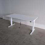 Elektrisch zit-sta bureau, 160x80cm, H63-130cm, Wit, BR92, Ophalen of Verzenden, In hoogte verstelbaar, Gebruikt, Stabureau