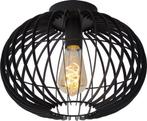 Lucide REDA - Plafonnière - Ø 32 cm - 1xE27 - Zwart, Ophalen of Verzenden, Zo goed als nieuw