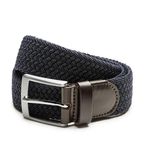 Elastische heren riem Mylo – blauw - 3,5cm - Maat: 95 cm, Kleding | Heren, Riemen en Ceinturen, 95 tot 105 cm, Echt leder, Overige kleuren