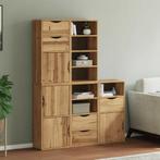 vidaXL Bijzetkasten 5 st ODDA 40x24x79 cm massief, Huis en Inrichting, Verzenden, Nieuw, Grenenhout
