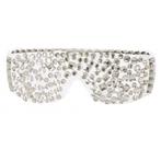 Zilveren diamanten bril lady - Feestbrillen, Nieuw, Ophalen of Verzenden