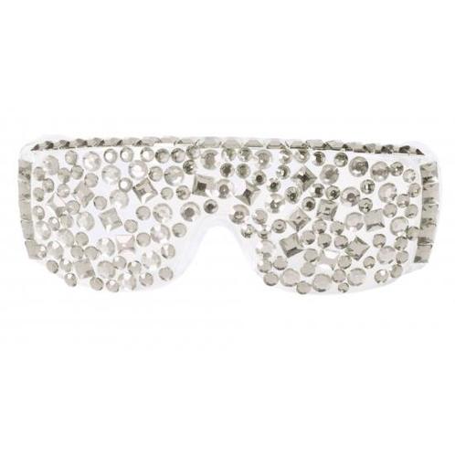Zilveren diamanten bril lady - Feestbrillen, Hobby en Vrije tijd, Feestartikelen, Ophalen of Verzenden