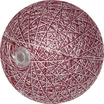 Cotton ball  Zilver-Rood- 6cm