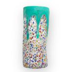 Filippo Maso - Vaas - Groene vaas met bladzilver en murrine, Antiek en Kunst