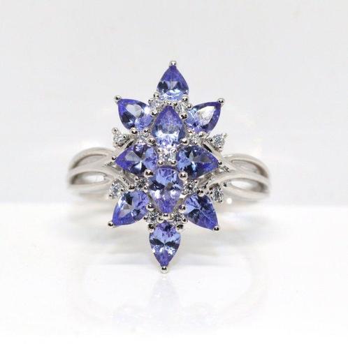 Zonder Minimumprijs - Ring Zilver - 1.60ct. tw. Tanzaniet -, Sieraden, Tassen en Uiterlijk, Ringen