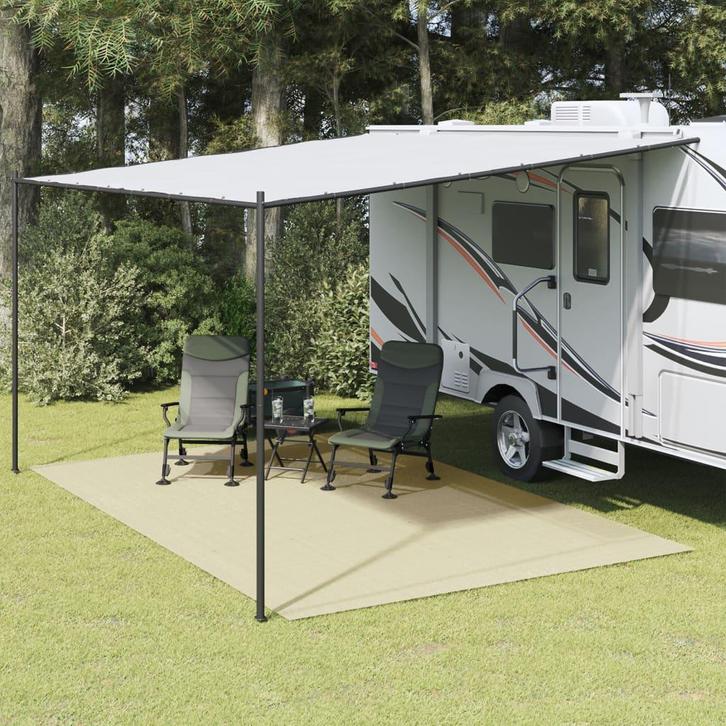 vidaXL Tenttapijt 6x3 m crèmekleurig, Caravans en Kamperen, Tentaccessoires, Nieuw, Verzenden