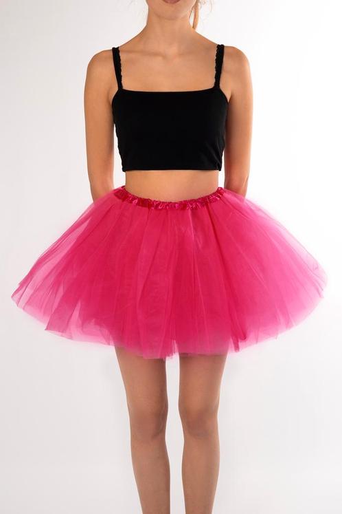 KIMU® Tutu Donkerroze Tule Rokje M L 164 170 176 Roze Pettic, Kleding | Dames, Carnavalskleding en Feestkleding, Kleding, Nieuw