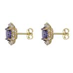 Oorbellen - 18 karaat Geel goud - 3.44ct. tw. Tanzaniet -, Nieuw