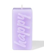 HEMA Kaars 12.5cm happy lila, Verzenden, Nieuw