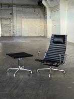 Vitra Eames EA 124 + EA 125 | Leer (NIEUWSTAAT), Huis en Inrichting, 75 tot 100 cm, Ophalen of Verzenden, Zo goed als nieuw, Leer