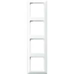 Jung Afdekraam 4 voudig Alpinwit (hagelwit) AS584WW, Nieuw, Stopcontact