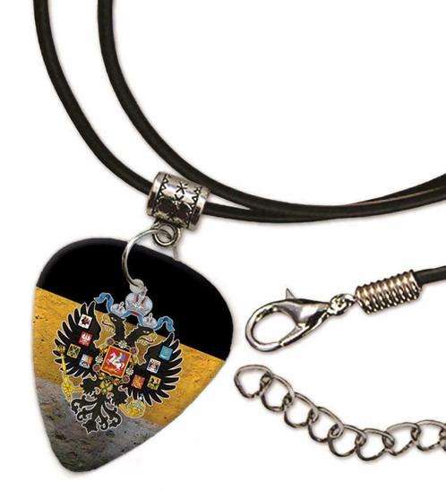 Rusische vlag plectrum ketting, sleutelhanger of oorbellen, Sieraden, Tassen en Uiterlijk, Overige Accessoires, Nieuw, Ophalen of Verzenden