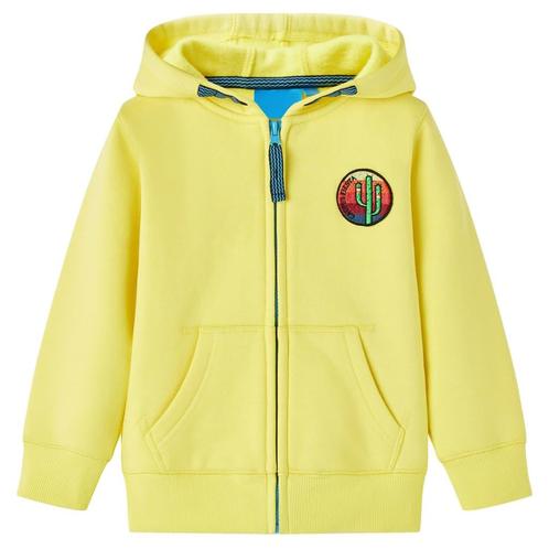 vidaXL Kindervest met capuchon en rits 128 lichtgeel, Kinderen en Baby's, Kinderkleding | Overige, Nieuw, Verzenden