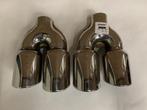 rvs dubbel 3,5 inch Uitlaat sierstukken set R + L, Auto-onderdelen, Ophalen of Verzenden, Nieuw